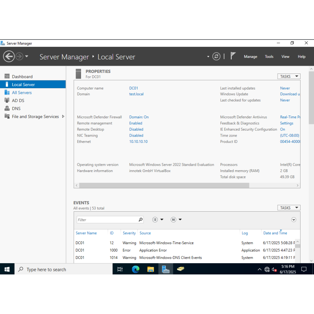 Windows Server Manager